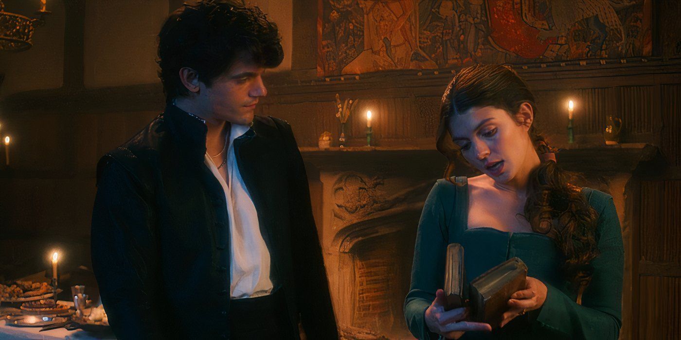 Guildford melihat Jane yang sedang memegang buku di My Lady Jane