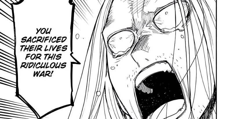 Henderson screaming after finding out that Martha's battalion was defeated