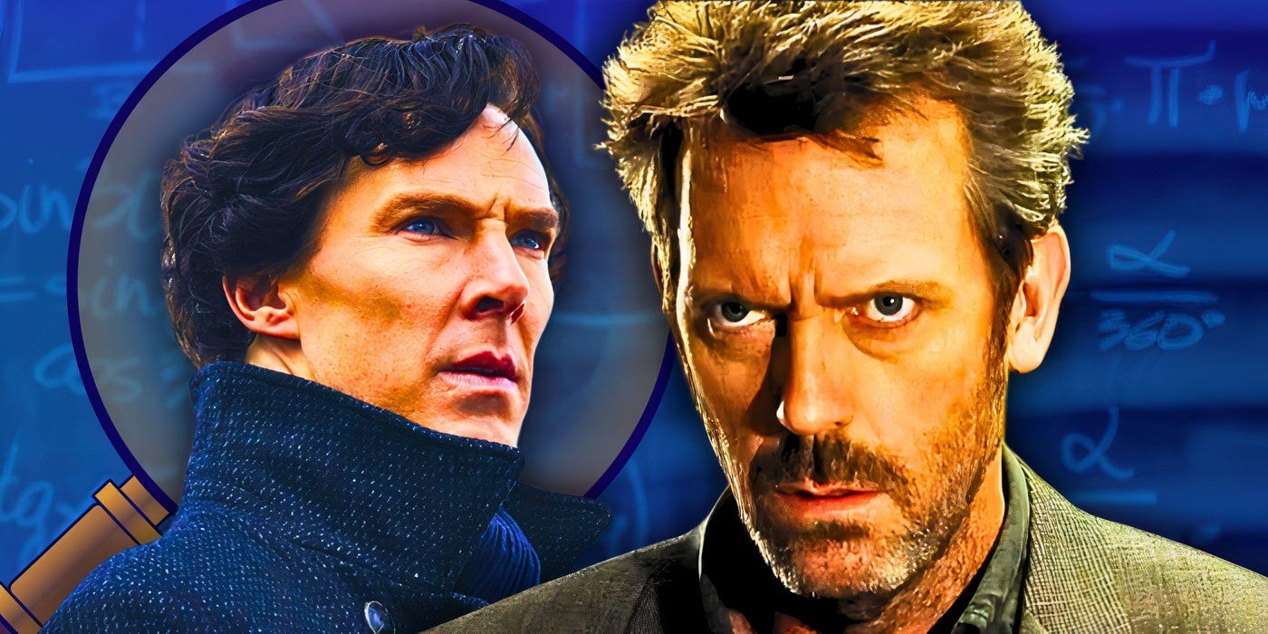  Hugh Laurie in House MD and Benedict Cumberbatch as Sherlock Holmes