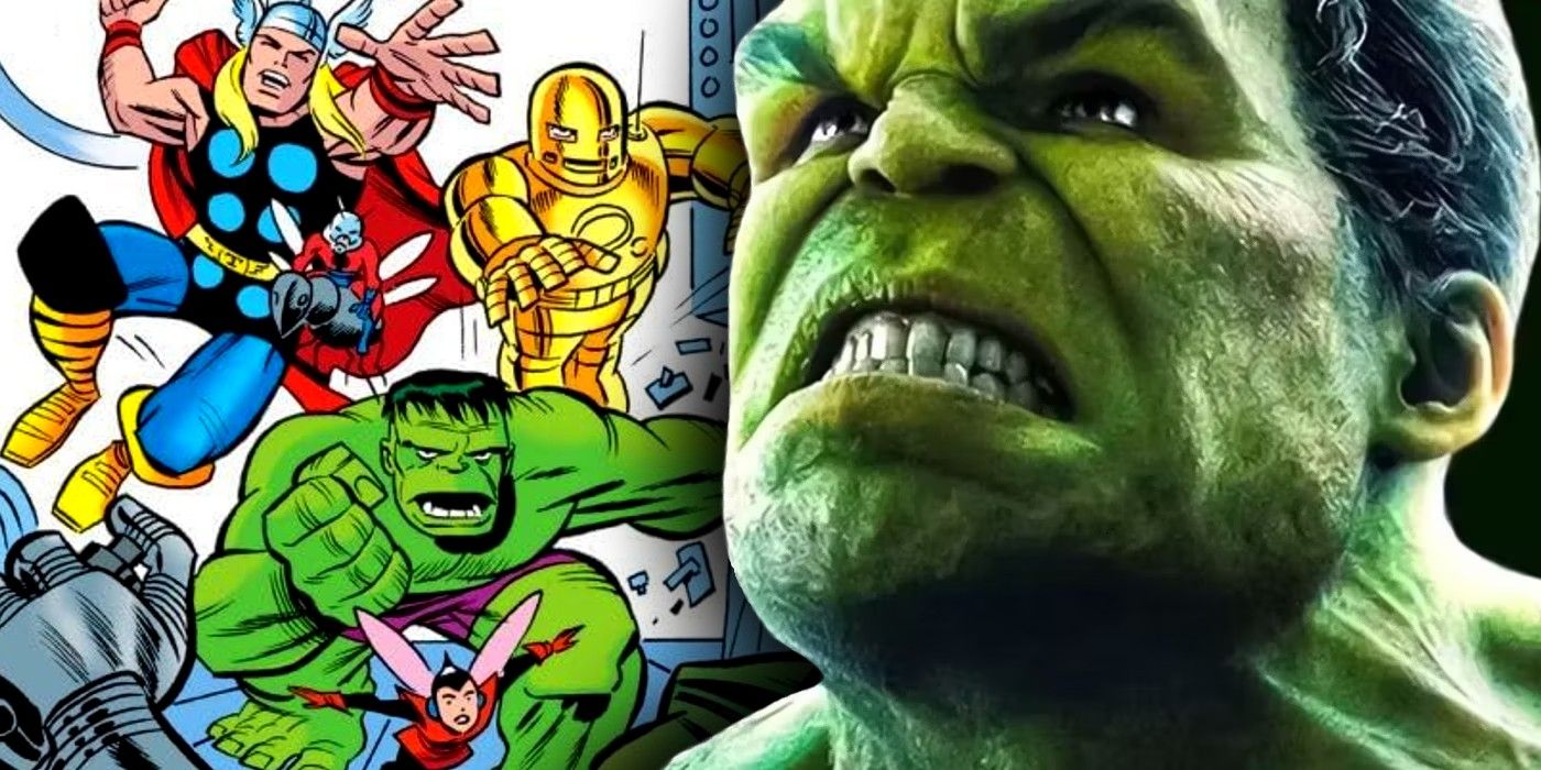 Hulk y los Vengadores fundadores de los cómics.