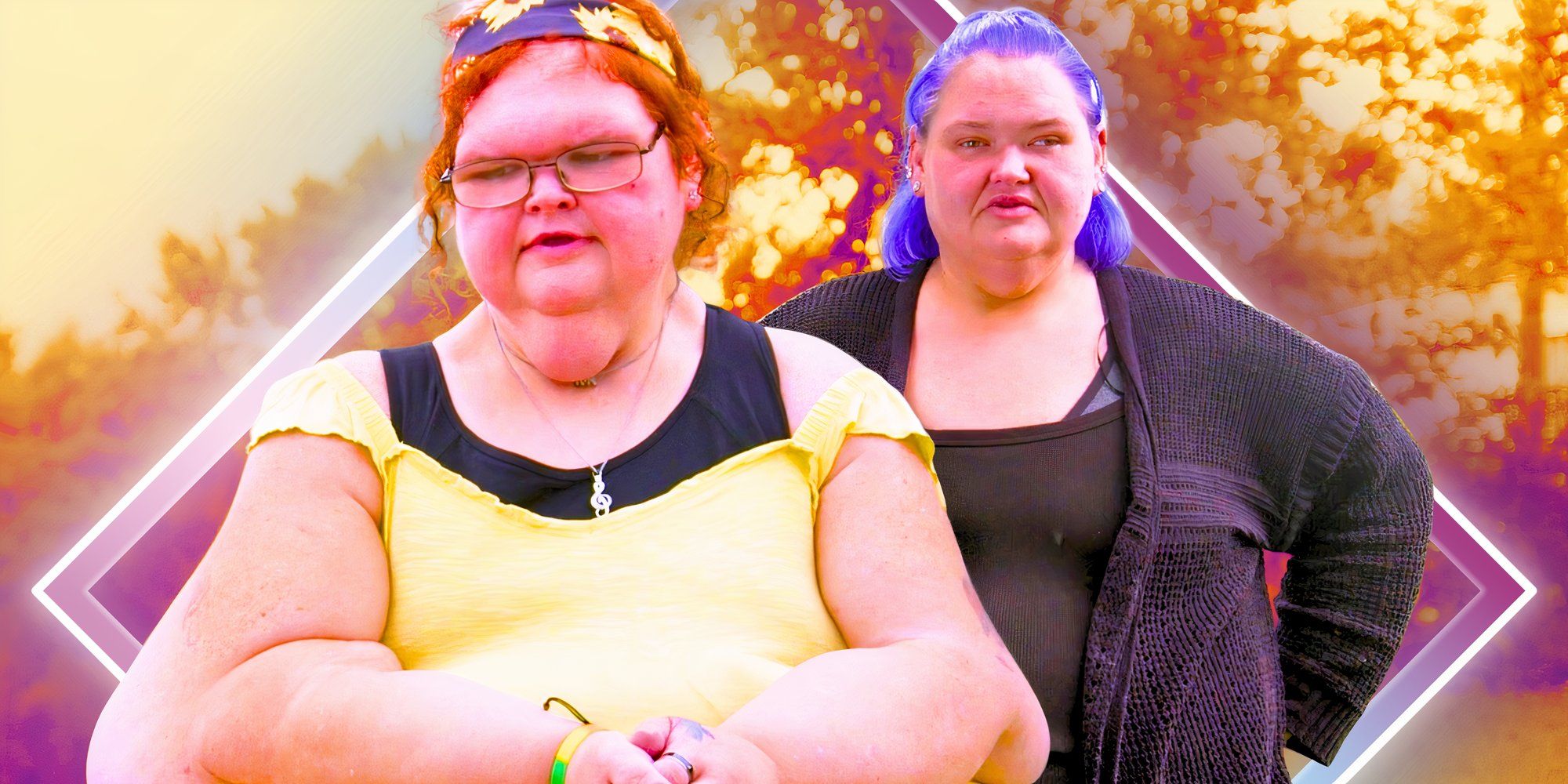 a montage of 1000-lb sisters tammy and amy