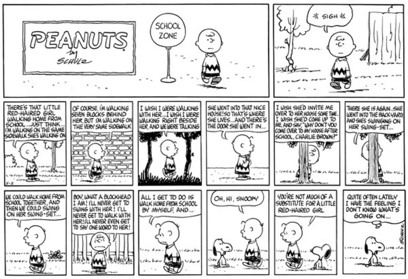 Charlie Brown deprimido.