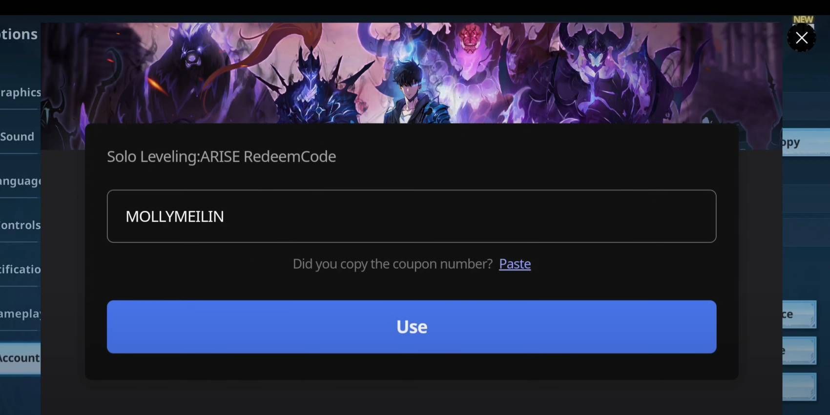 Solo Level Up: Use ARISE Activation Code to Get Free Rewards