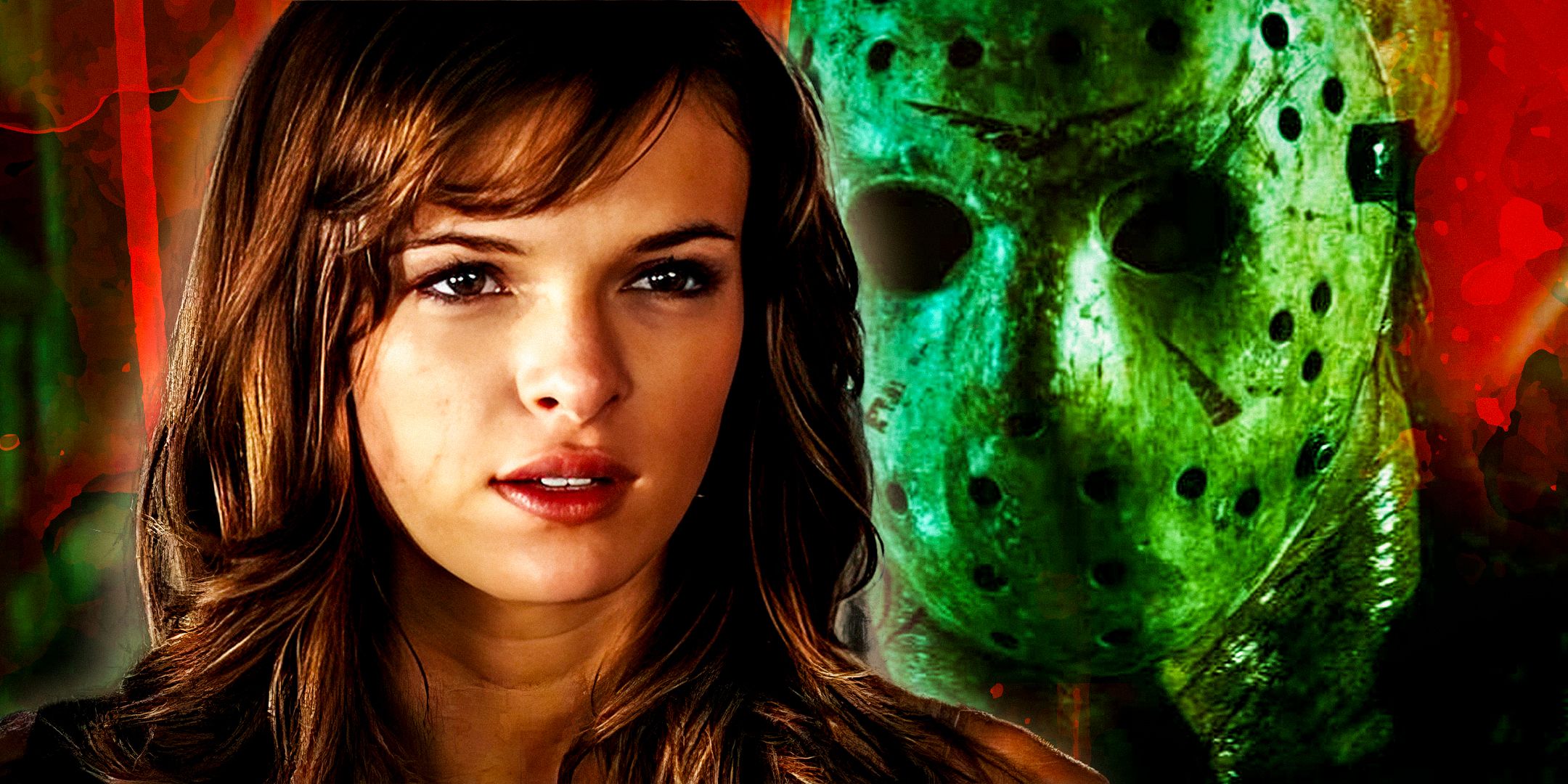 Danielle Panabaker as Jenna and Jason Voorhees in Friday the 13th 2009