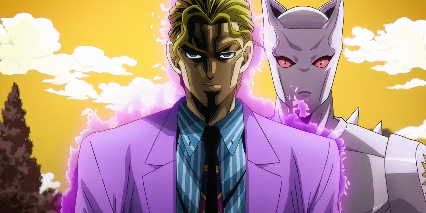 Yoshikage Kira and his Stand Killer Queen in JoJo's Bizarre Adventure