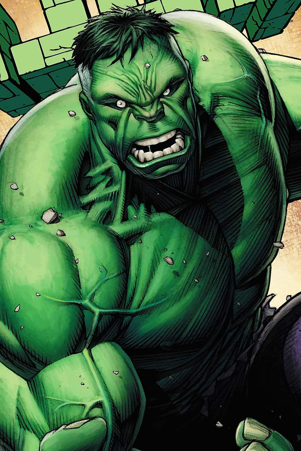 Arte em quadrinhos da última chamada do Incrível Hulk por Dave Keown