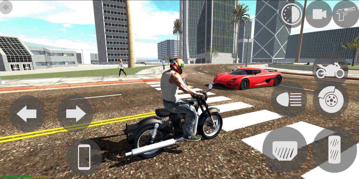 Imagem de um homem andando de bicicleta em Indian Bikes Driving 3D.