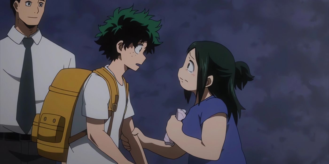 Inko worried for Deku after one of his multiple fights in the series.