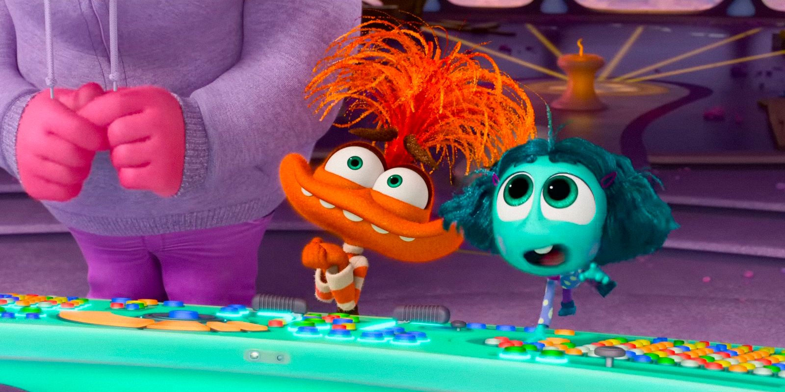 Embarrassment, Anxiety, and Envy take over the new emotional control panel in Inside Out 2