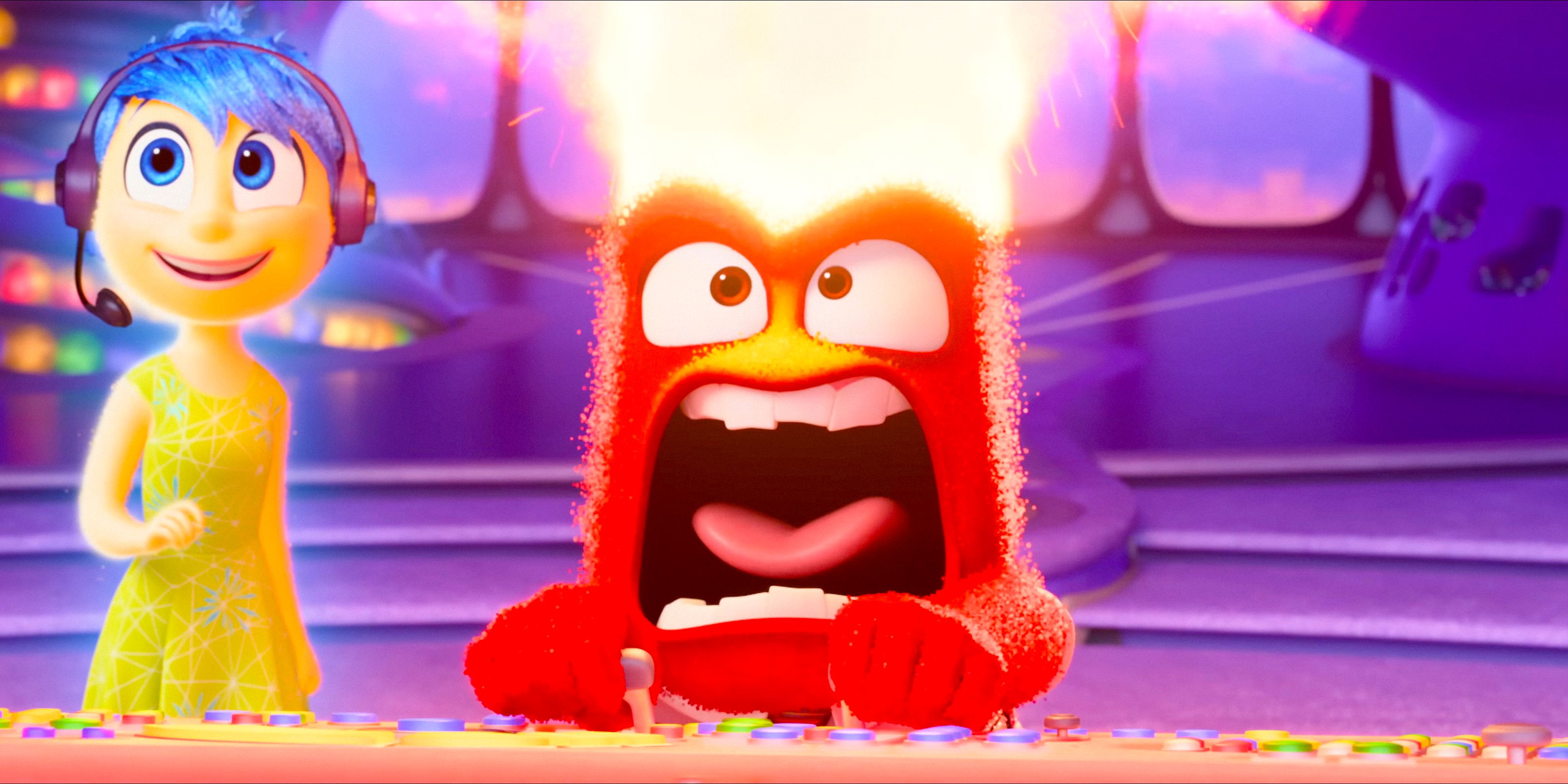 Anger doing his thing in charge of the control panel in Inside Out 2