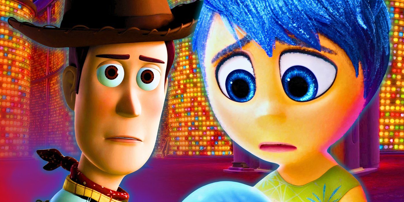 Woody from Toy Story and Joy from Inside Out 2