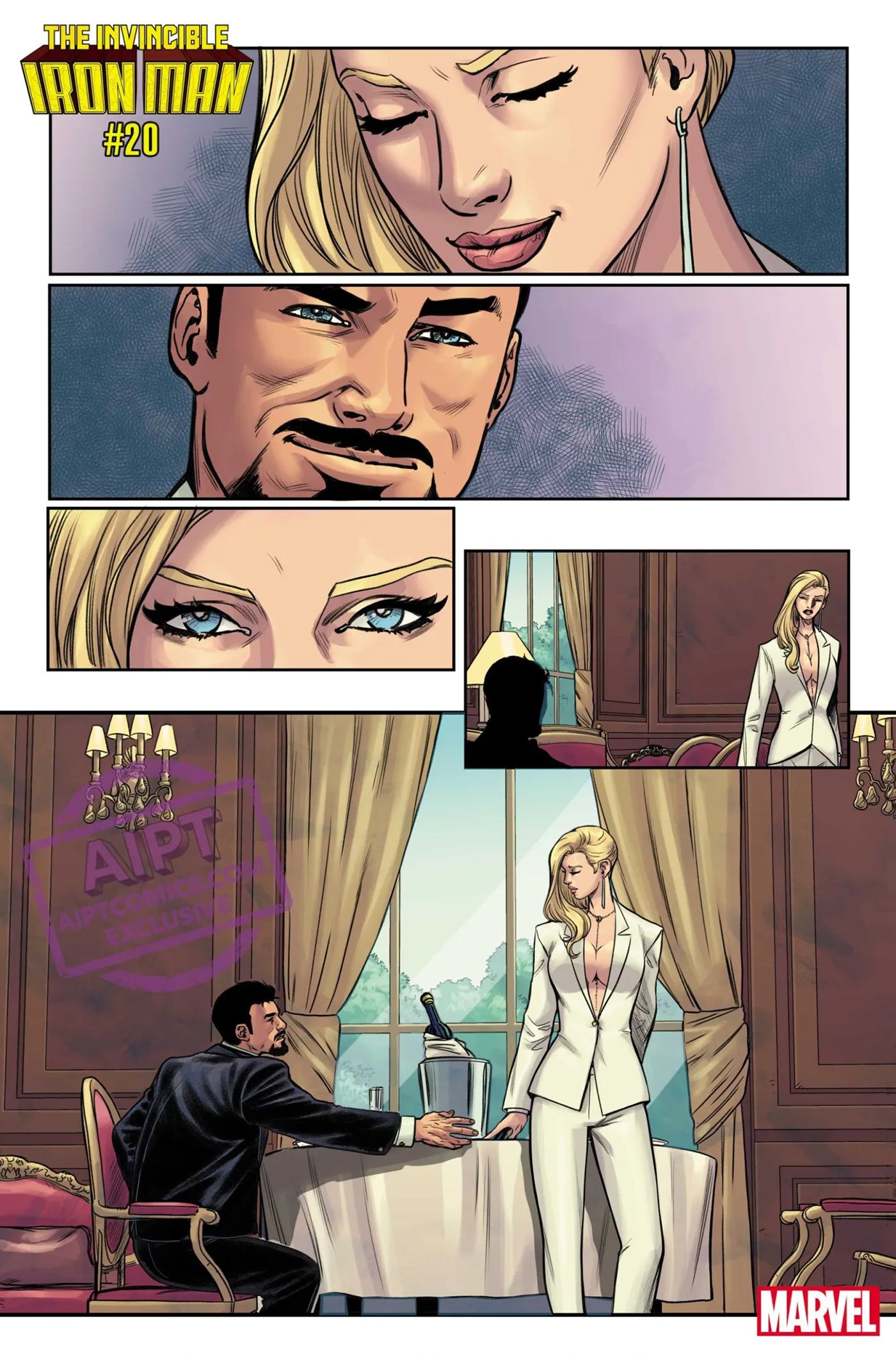 Invincible Iron Man #20, Emma Frost parece distanciarse de Tony.