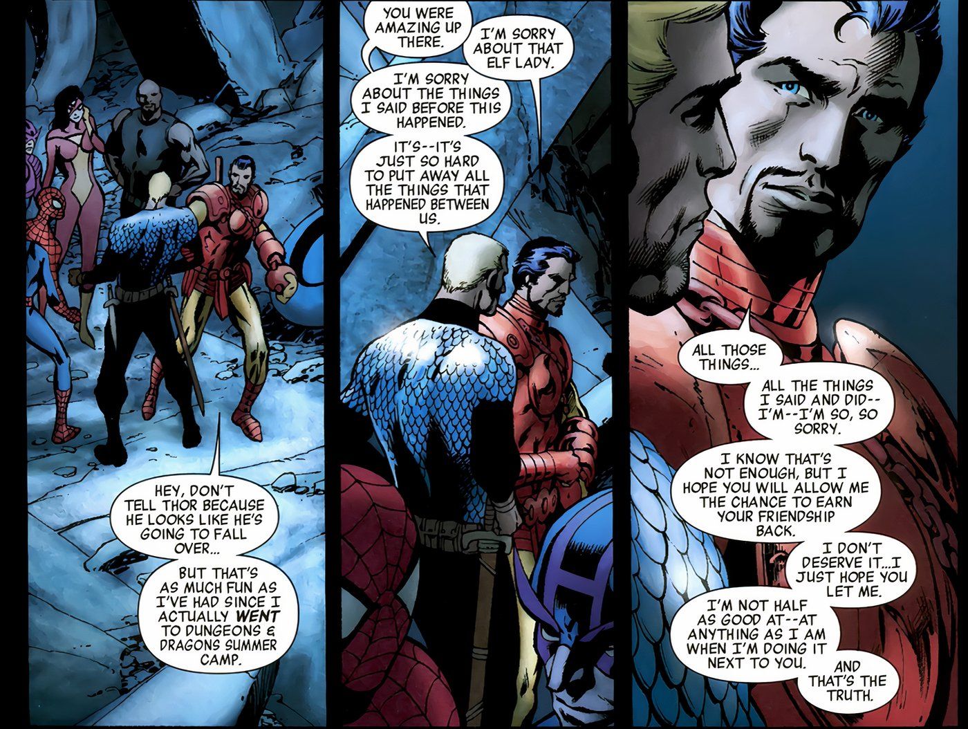 O Homem de Ferro pede desculpas ao Capitão América pela Guerra Civil da Marvel, admitindo que não merece perdão.