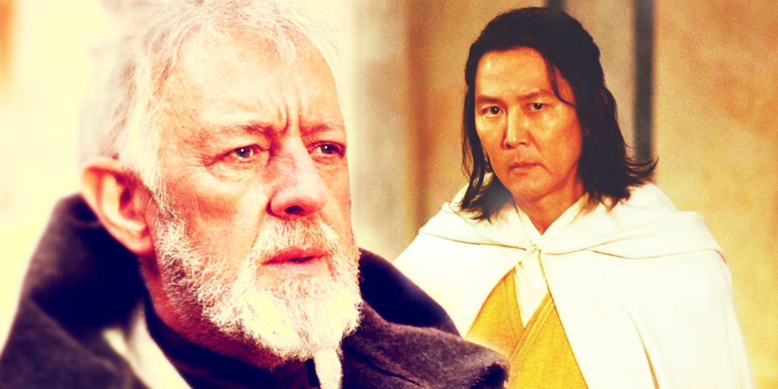 Obi Wan Kenobi in A New Hope and Jedi Master Sol in The Acolyte