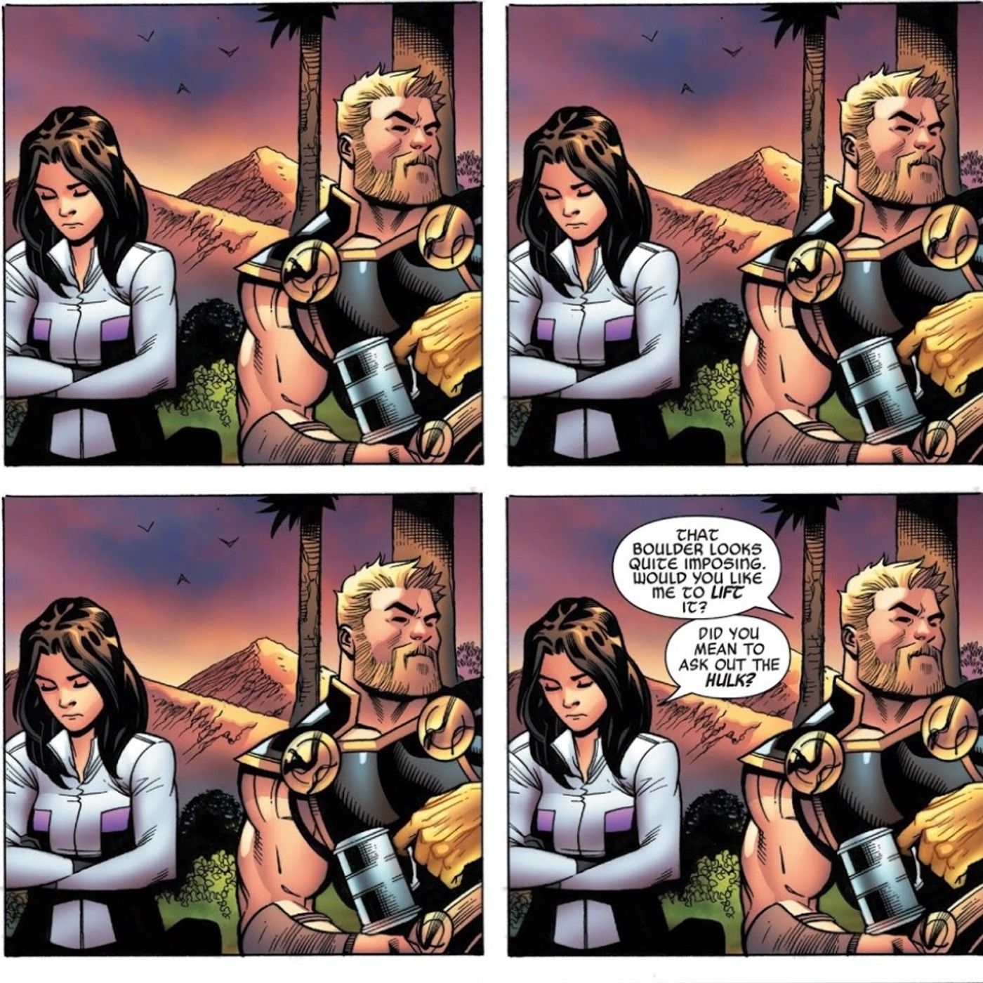 Jennifer Walters acha que Thor só quer namorar a Mulher-Hulk.