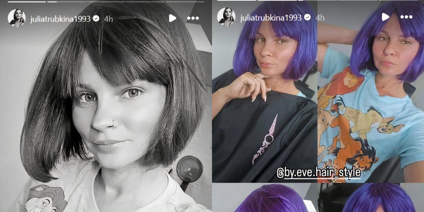 Julia Trubkina do cabelo curto do Instagram para noivo de 90 dias 