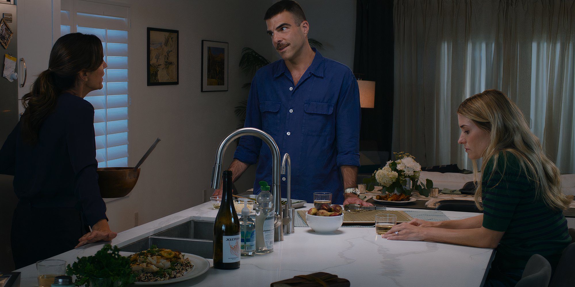 Katie Corwin, Delaney Buffett and Zachary Quinto in Adult Best Friends