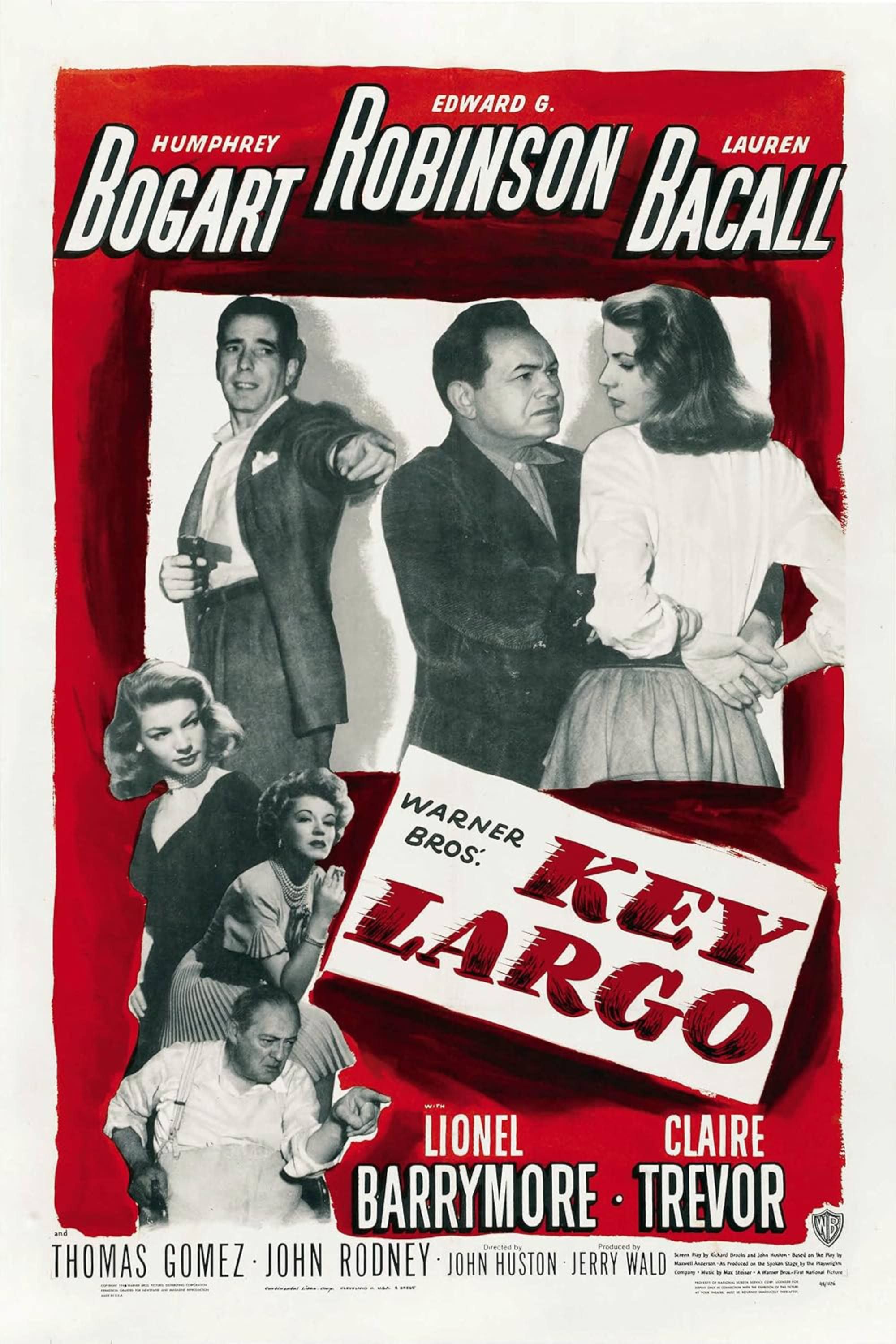 Key Largo - Pôster - Humphrey Bogart, Edward Robinson e Lauren Bacall