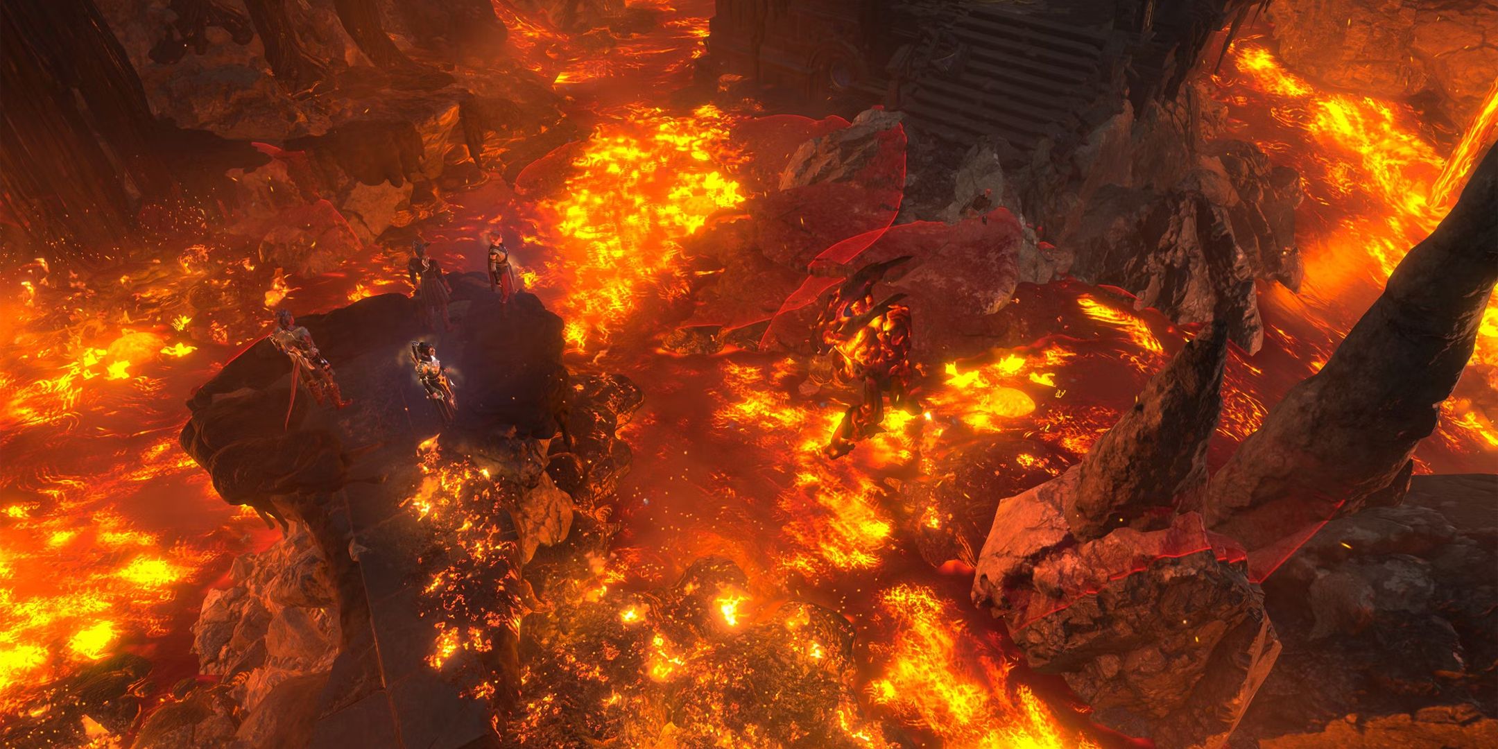 Fighting lava elemental