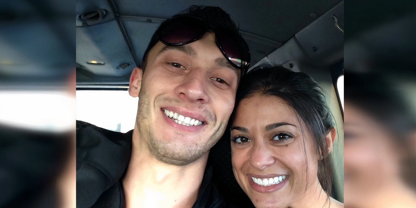 Loren and Alexei Brovarnik In 90 Day Fiance 5 smiling for throeback selfie