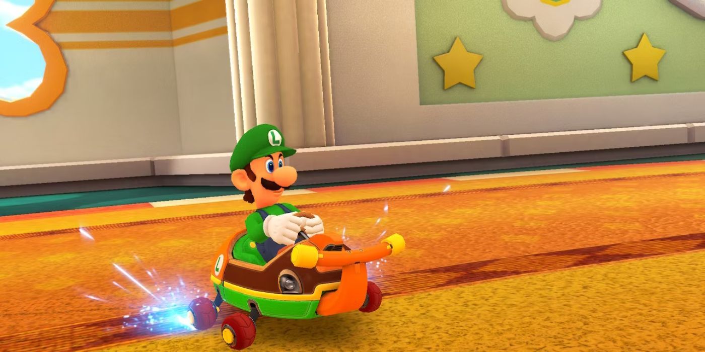 Luigi in the Streetle in Mario Kart 8.