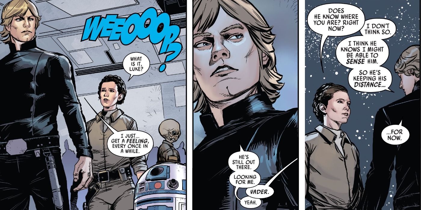 Luke sente o novo poder de Vader em Darth Vader #47