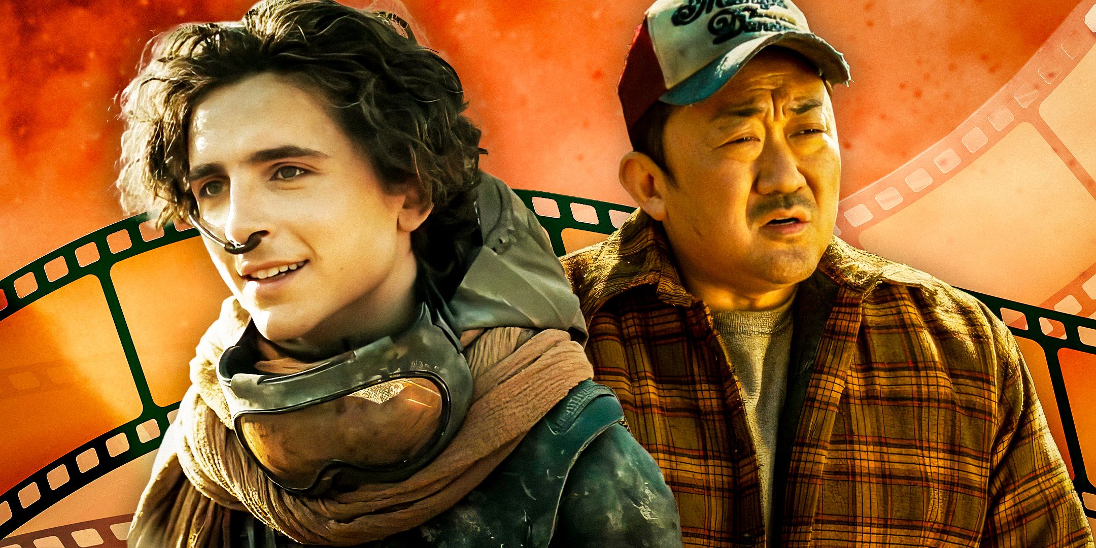 Collage of Paul from Dune Part Two and Nam San from Badland Hunters