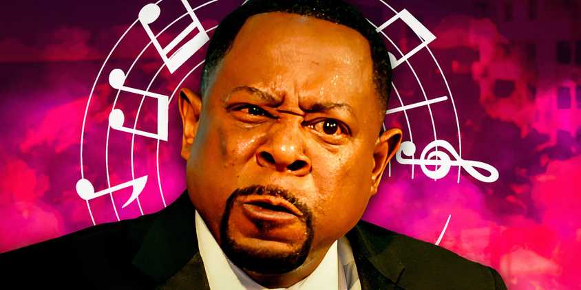 Martin Lawrence as Marcus Burnett from Bad Boys: Ride or Die with music behind him
