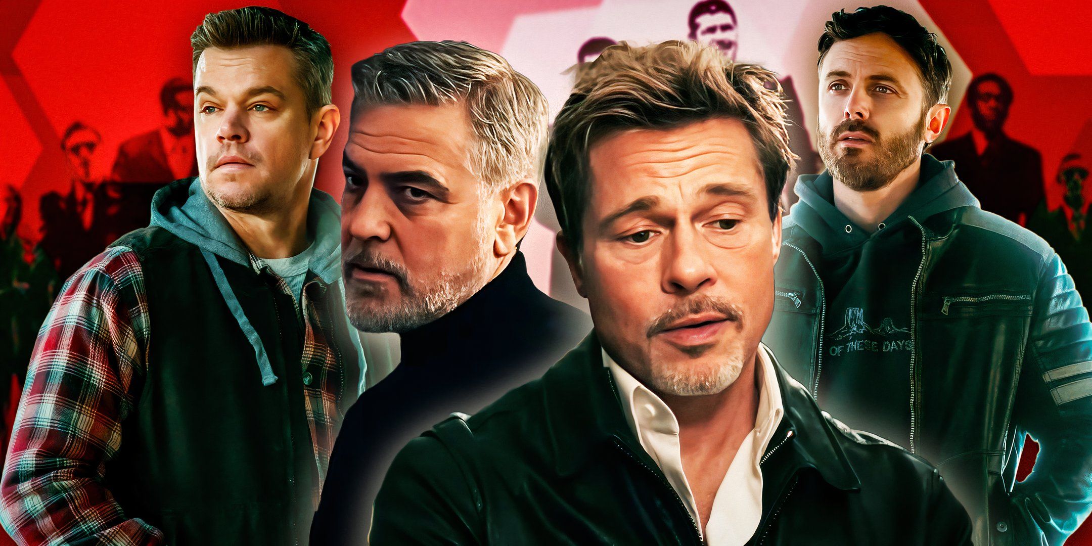 Matt-Damon y-Casey-Affleck-de-The-Loaders--George-Clooney-y-Brad-Pitt-de-Wolfs...