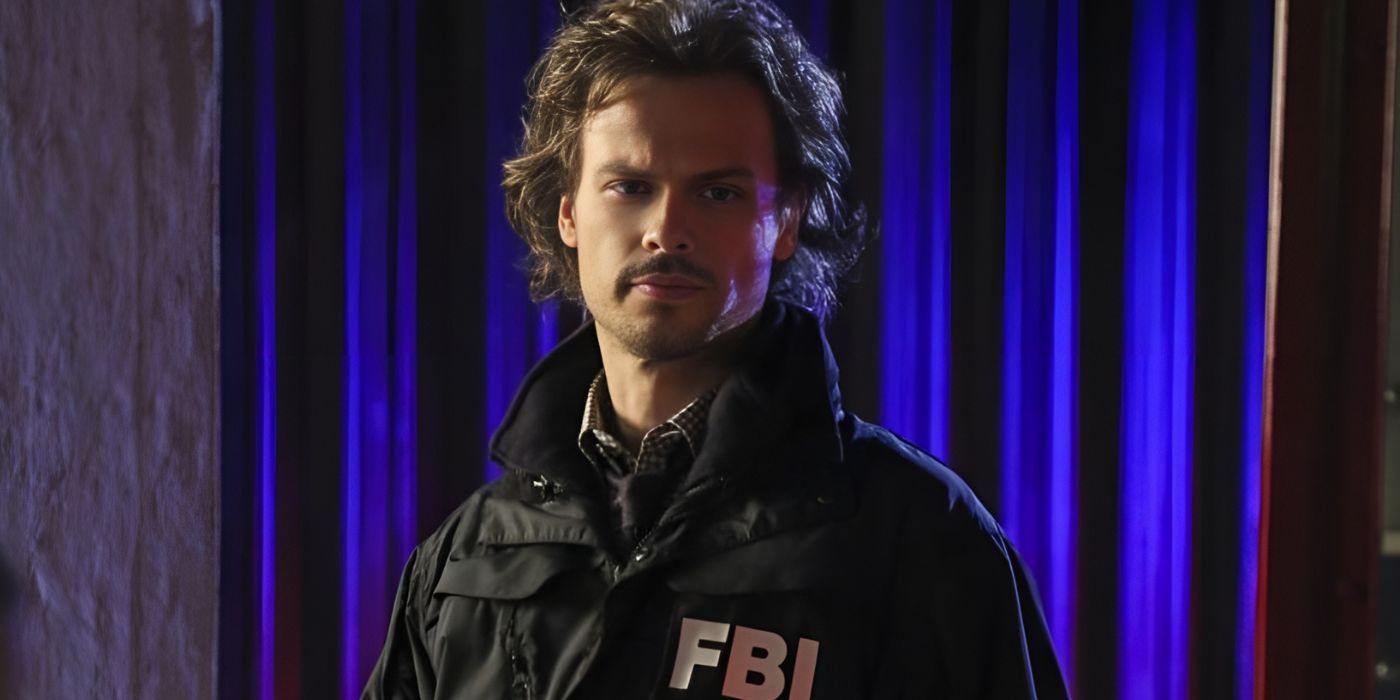 Matthew Gray Gubler as Spencer Reid looking serious in the original Criminal Minds