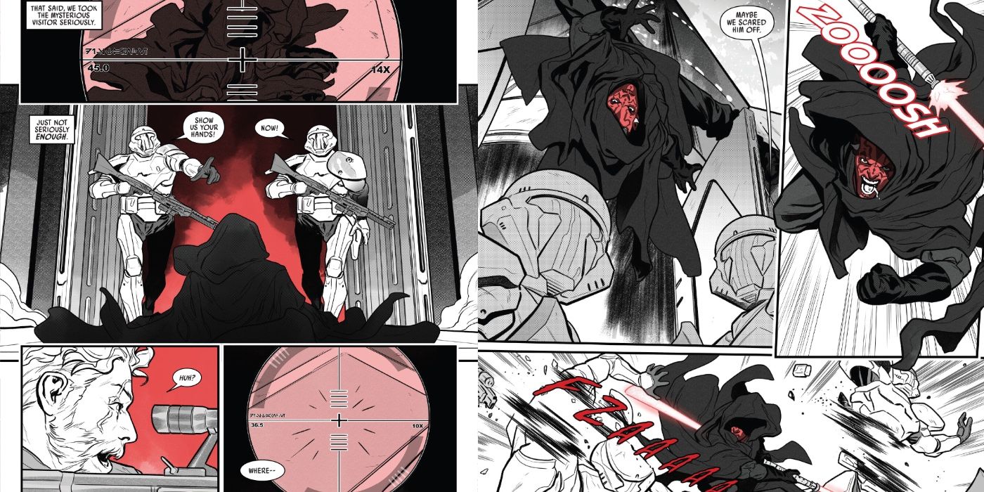 Maul Ends His Sith Meditation In Black White Red #2