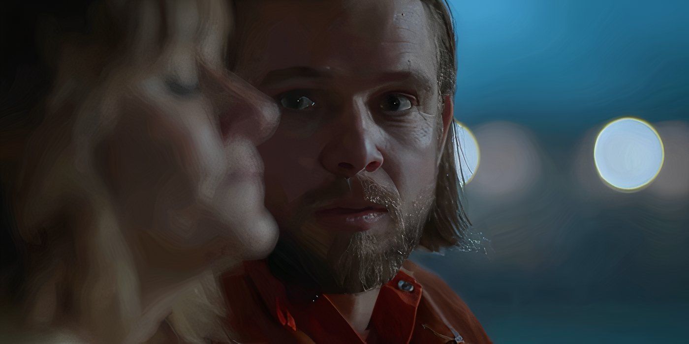 Max Thieriot Looking Past a Woman's Face in Fire Country