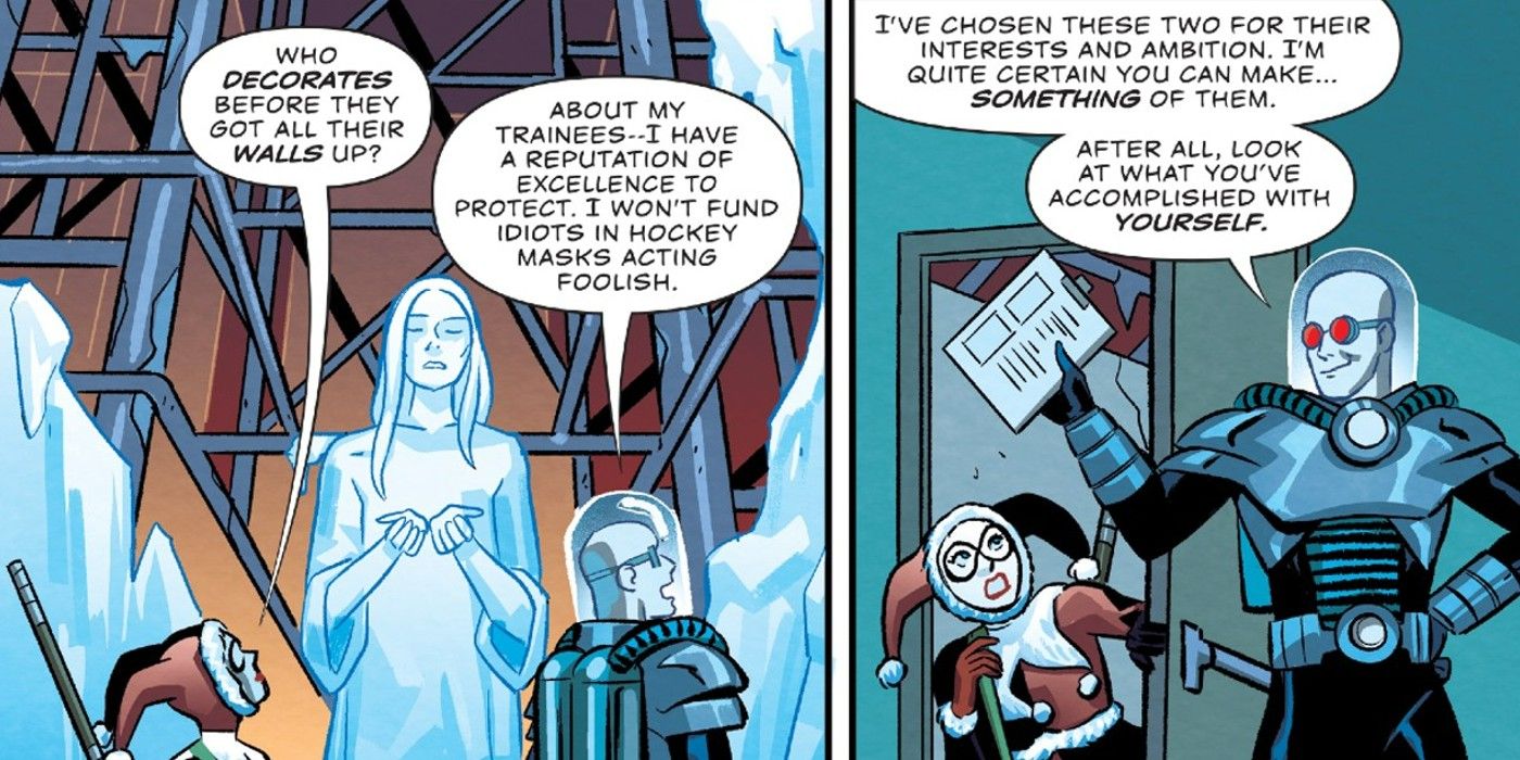 Mister Freeze se refiere a sus secuaces Batman y Robin en Harley Quinn #40 mientras habla con Harley Quinn sobre sus nuevos reclutas.