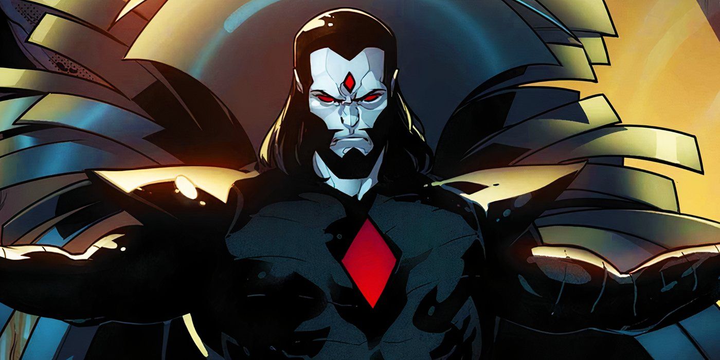 Mister Sinister dengan tangan terentang di Marvel Comics