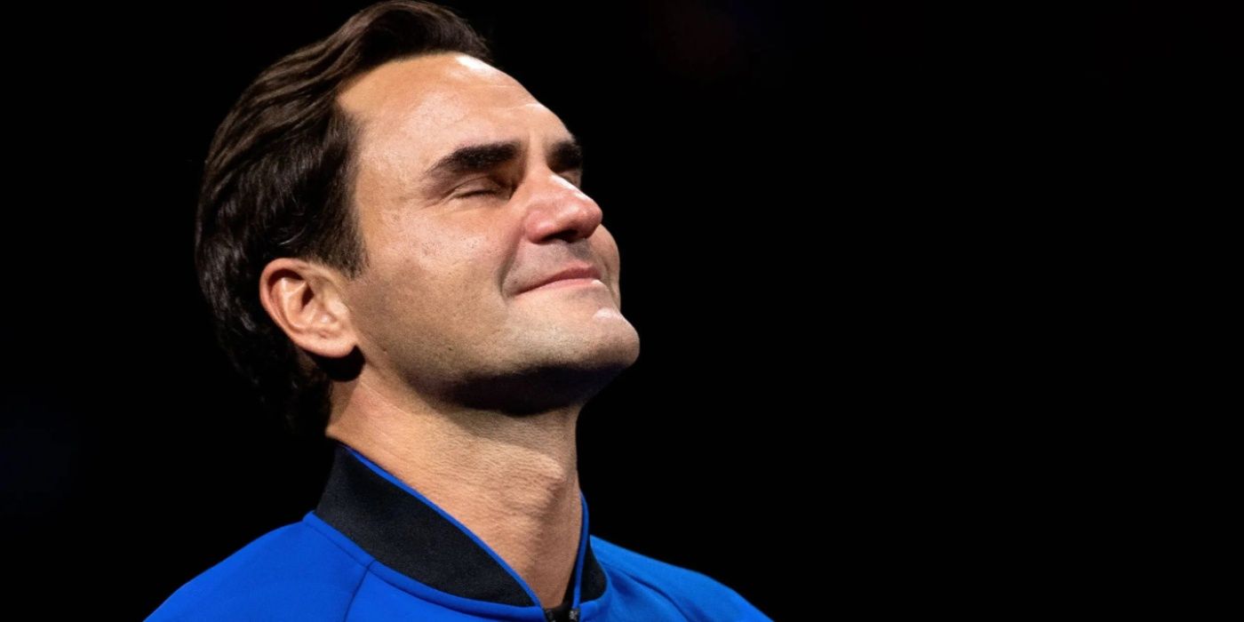 Roger Federer parece feliz