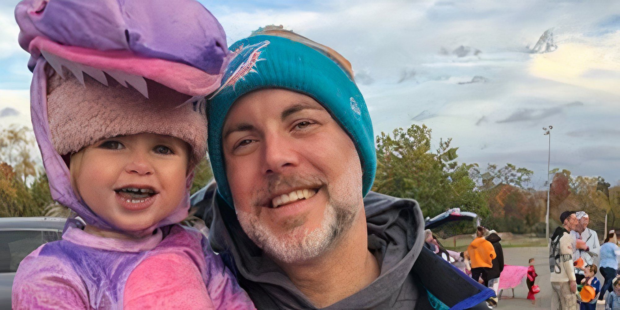 Married Af First Sight's Sean Varricchio with his daughter on his shoulder