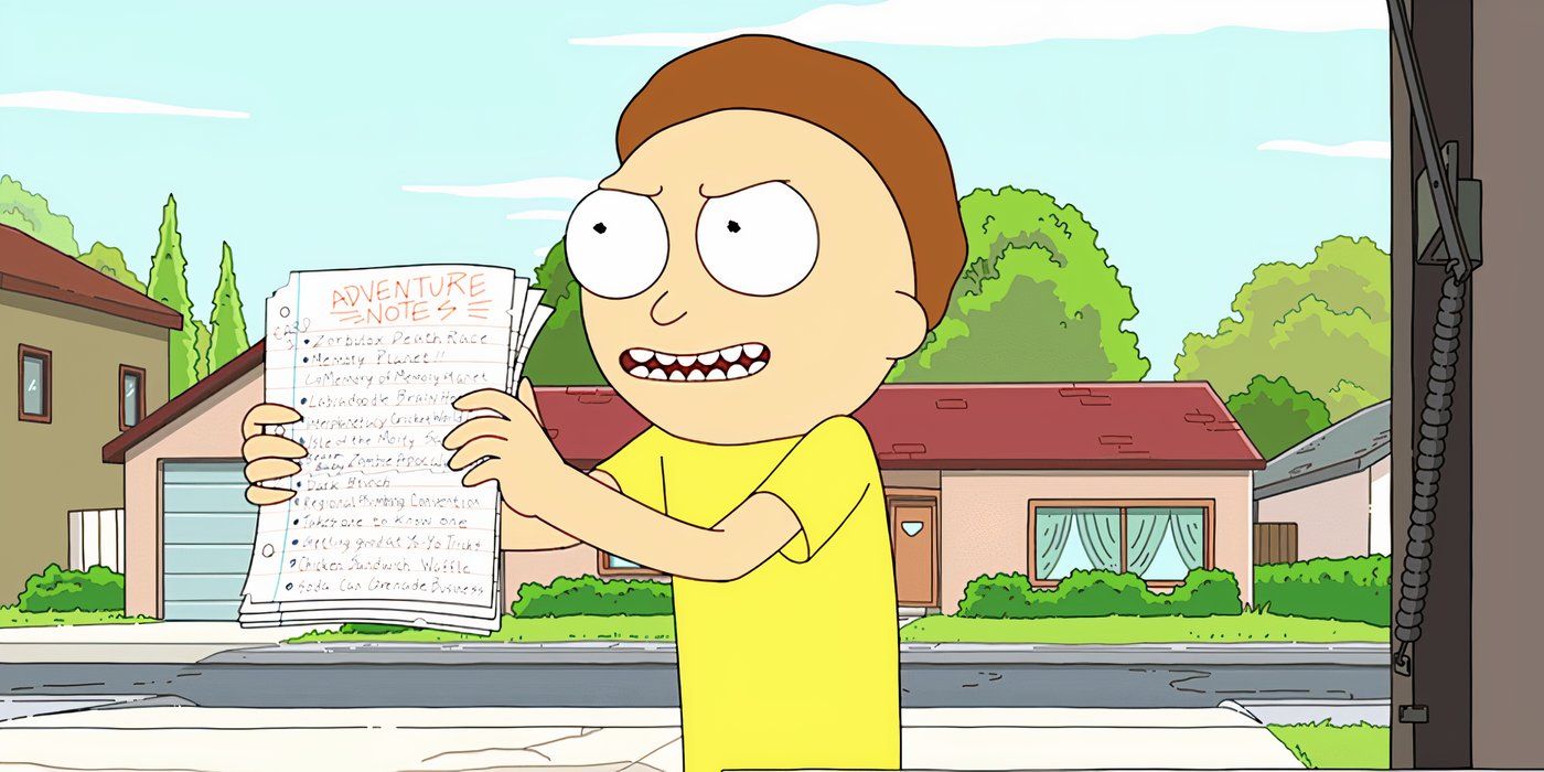 Morty gleefully holds up his receipts in Rick and Morty season 7 episode 6