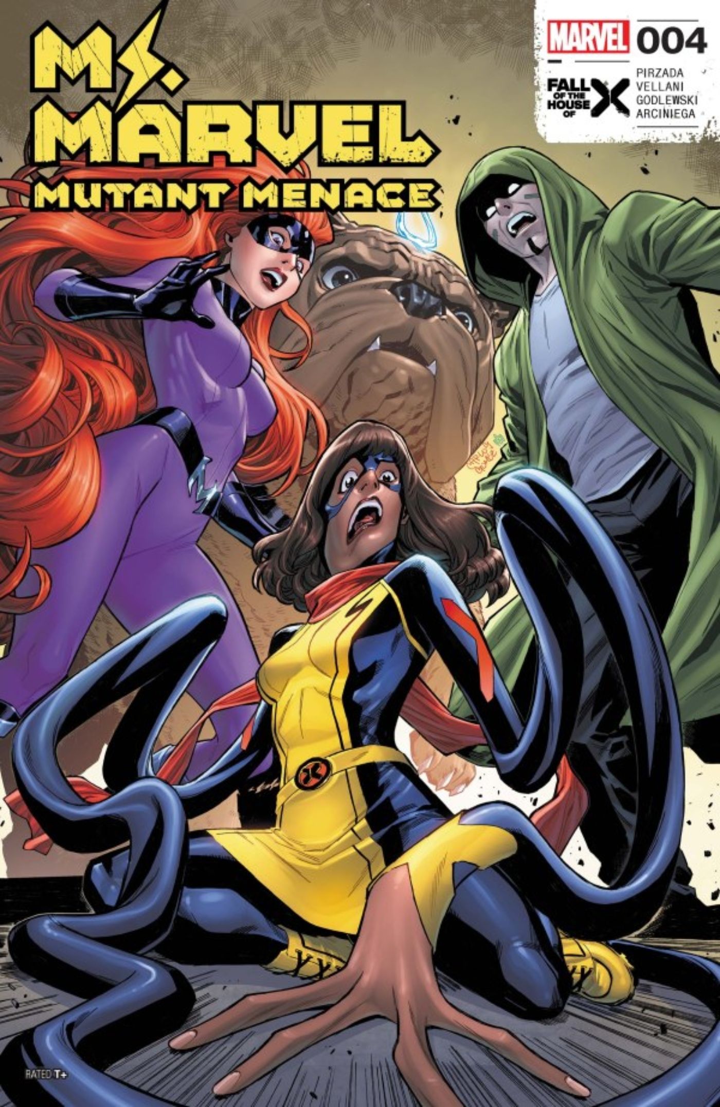 Ms. Marvel: Mutant Menace #4 cover featuring Ms. Marvel's powers going haywire.