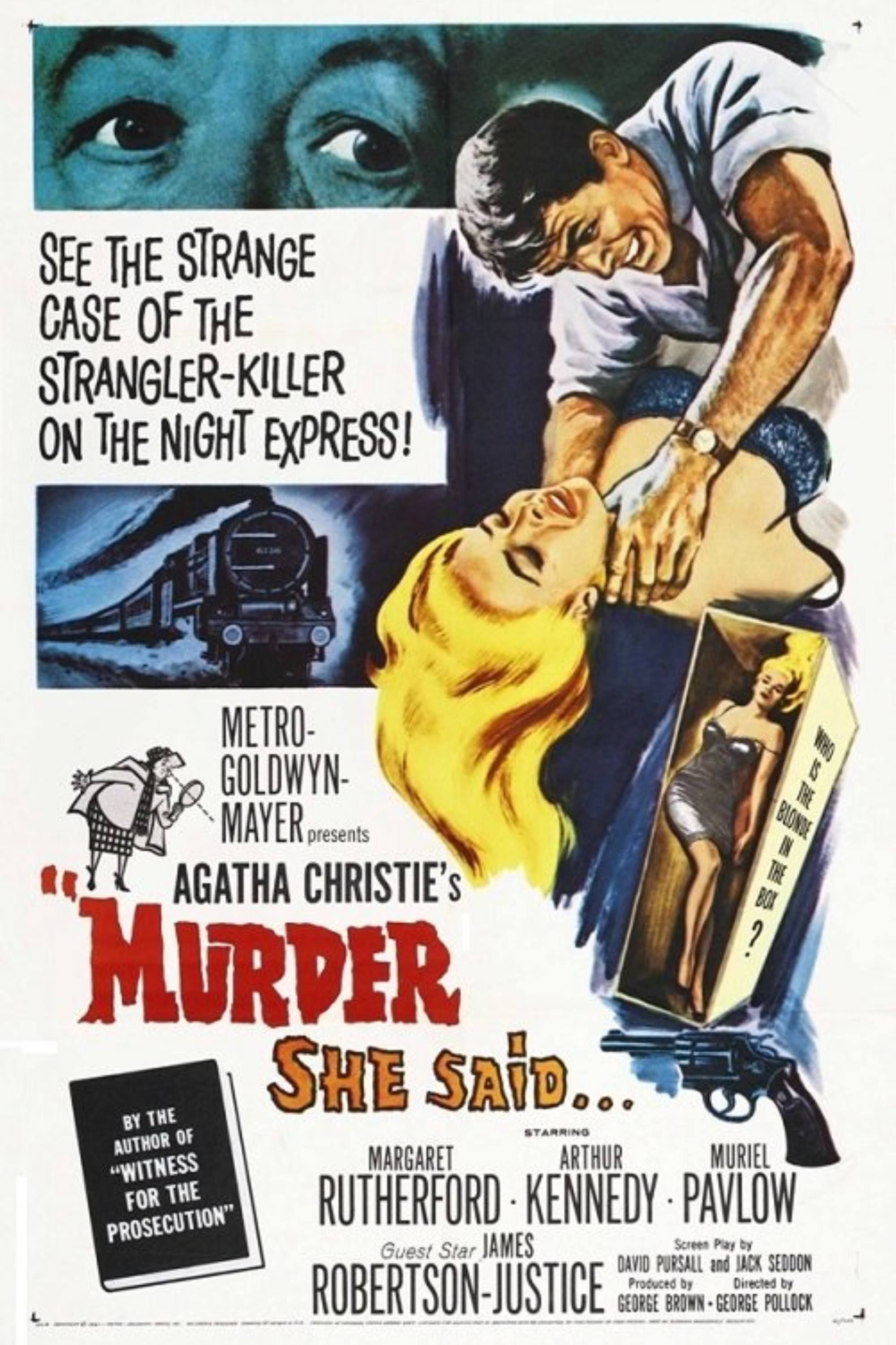 Murder, She Said (1961) - Poster - Margaret Rutherford, Arthur Kenedy