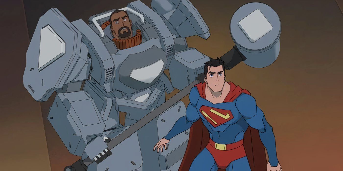 My Adventures With Superman season 2 episode 3 Steel and Superman stood together
