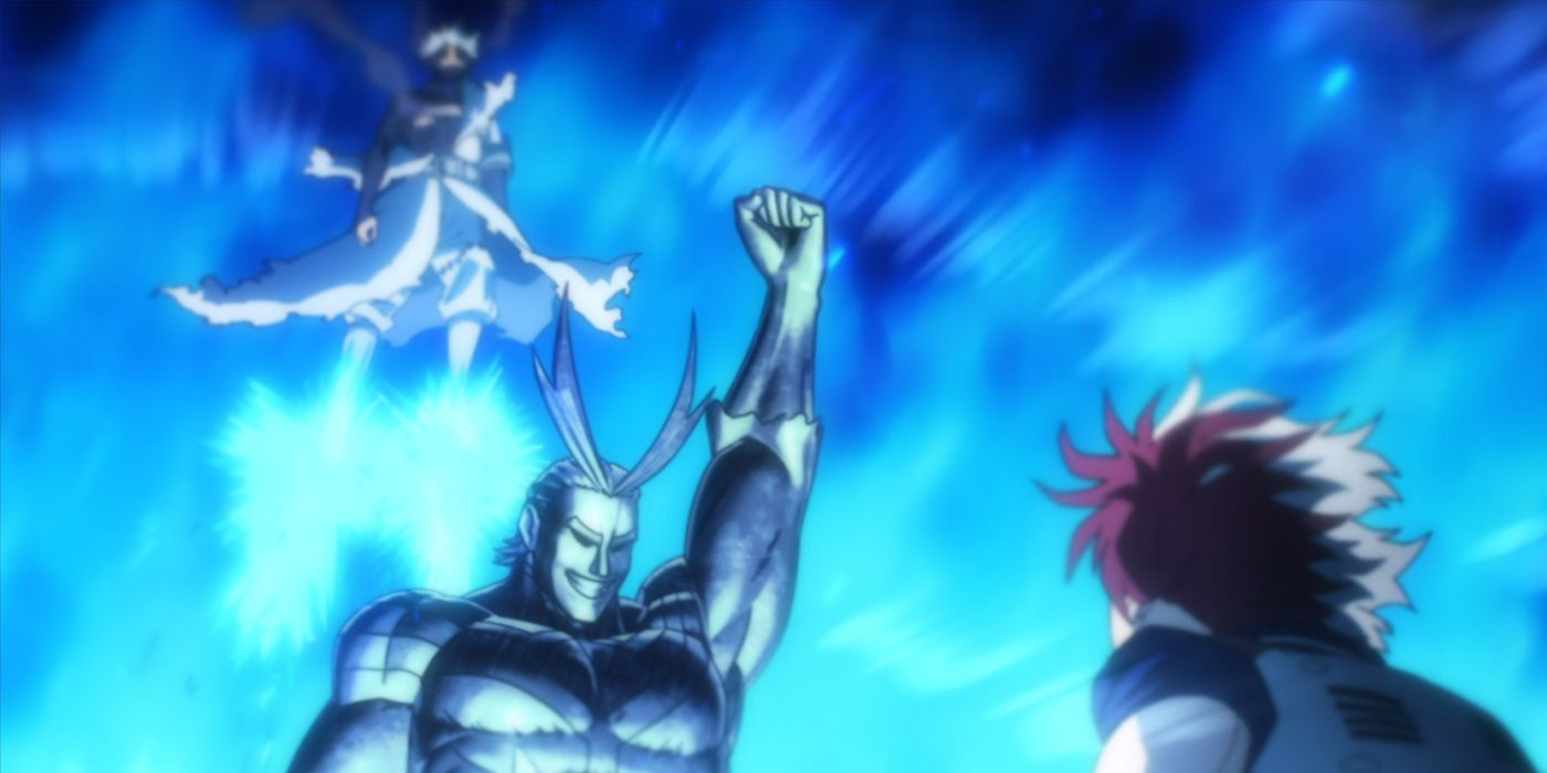 My Hero Academia: Dabi ameaça Shoto perto da estátua de All Might.