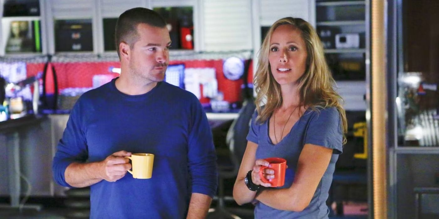 G. Callen (Chris O'Donnell) with the NCIS Red Team lead