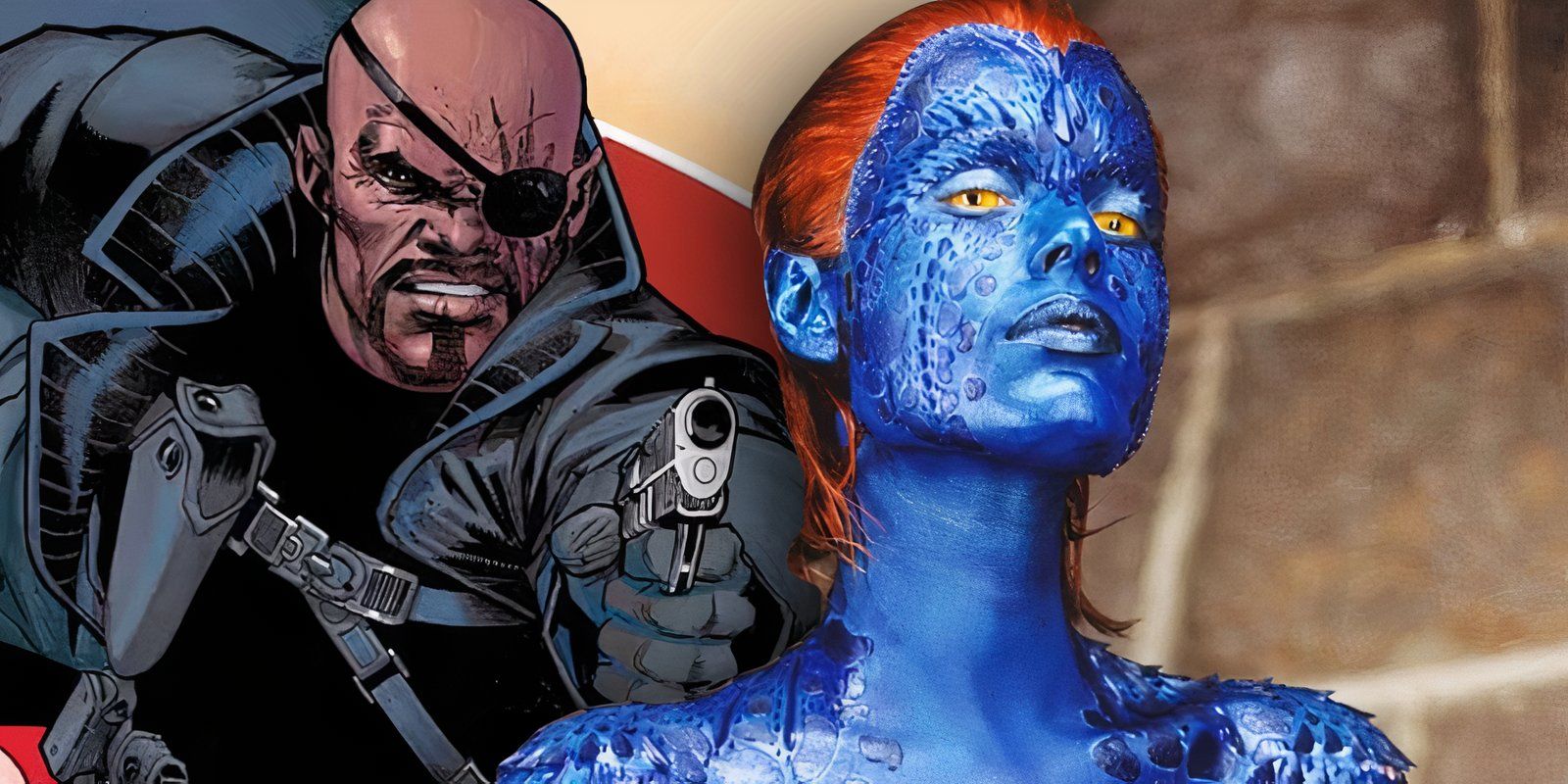 Nick Fury comics with Mystique X-Men movies