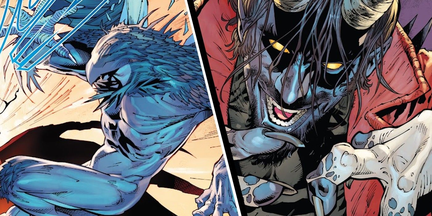 nightcrawler and angel's monster forms in x-men comics