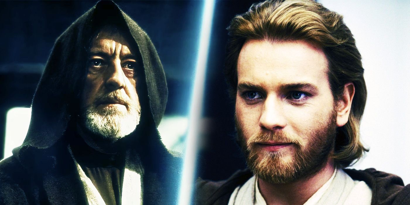 Obi-Wan Kenobi in A New Hope and Attack of the Clones