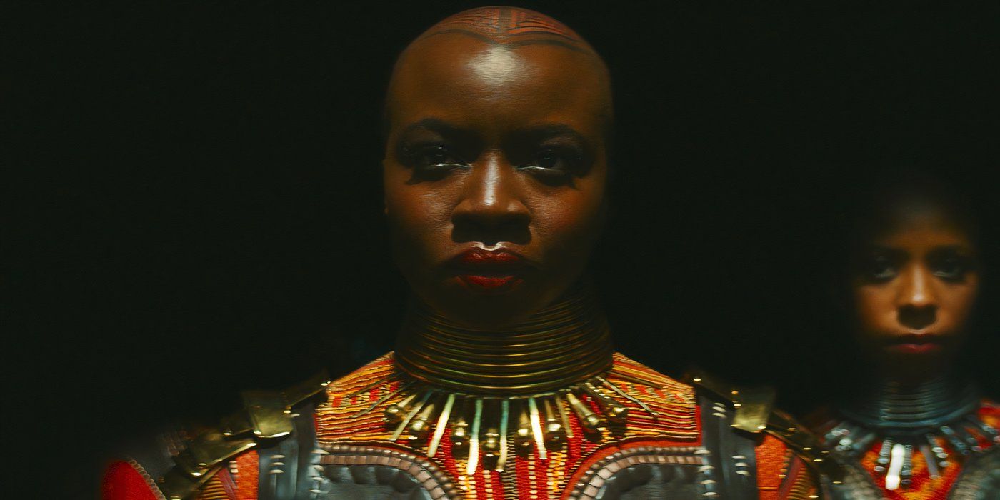 Okoye and the Dora Milaje in the shadows in Black Panther Wakanda Forever