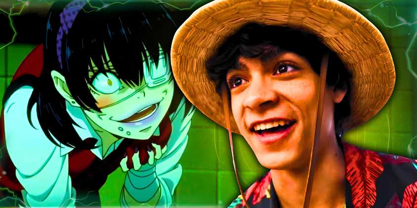 Custom image of Midari in Kakegurui and Luffy in One Piece