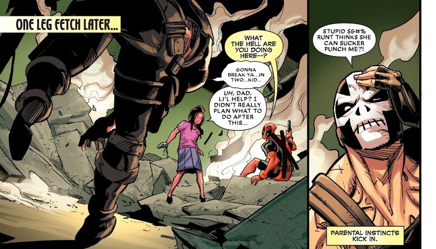 Parental instincts kick in for Deadpool as daughter Ellie enters his fight with Crossbones