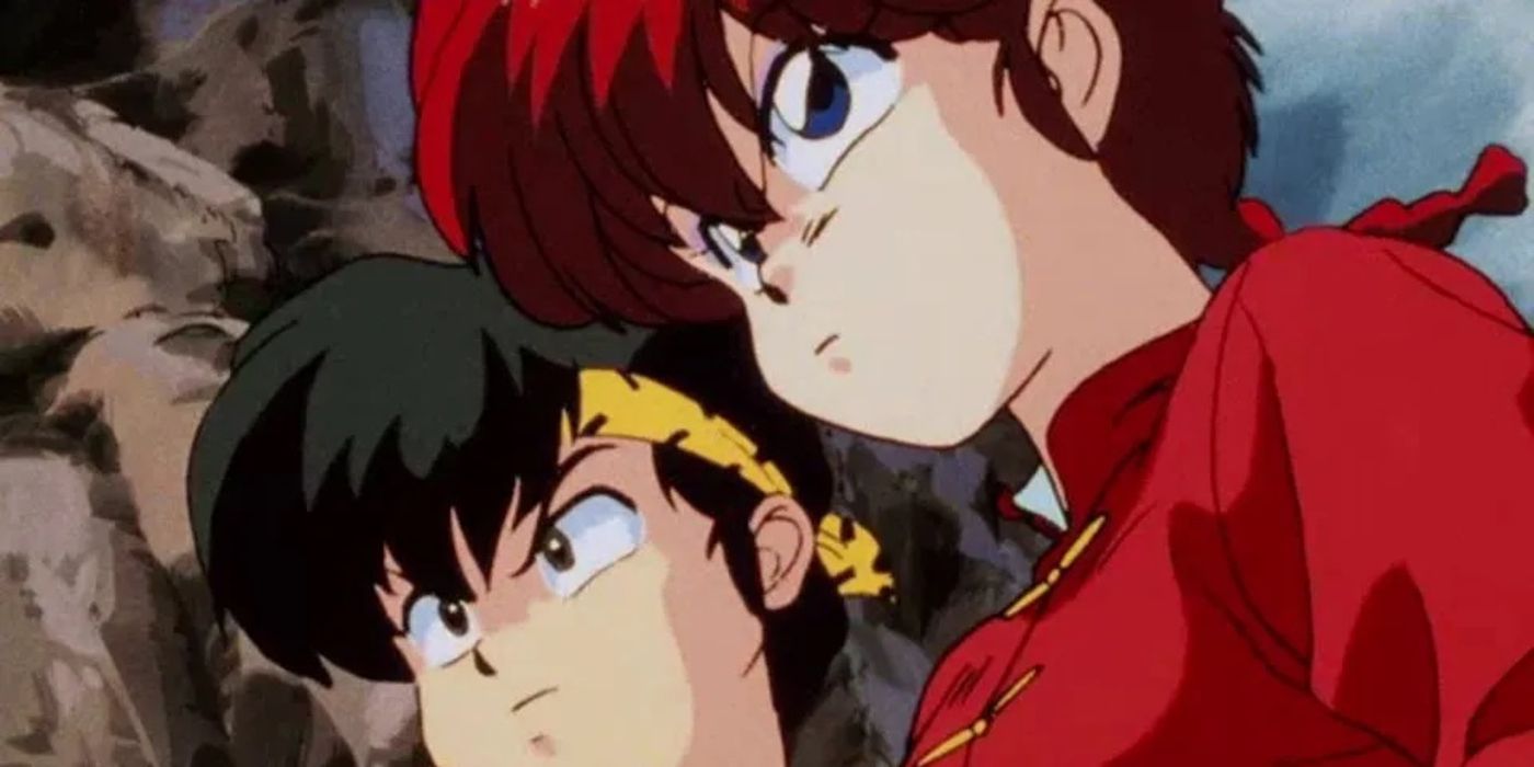 Ranma e Ryoga em uma captura de tela do anime
