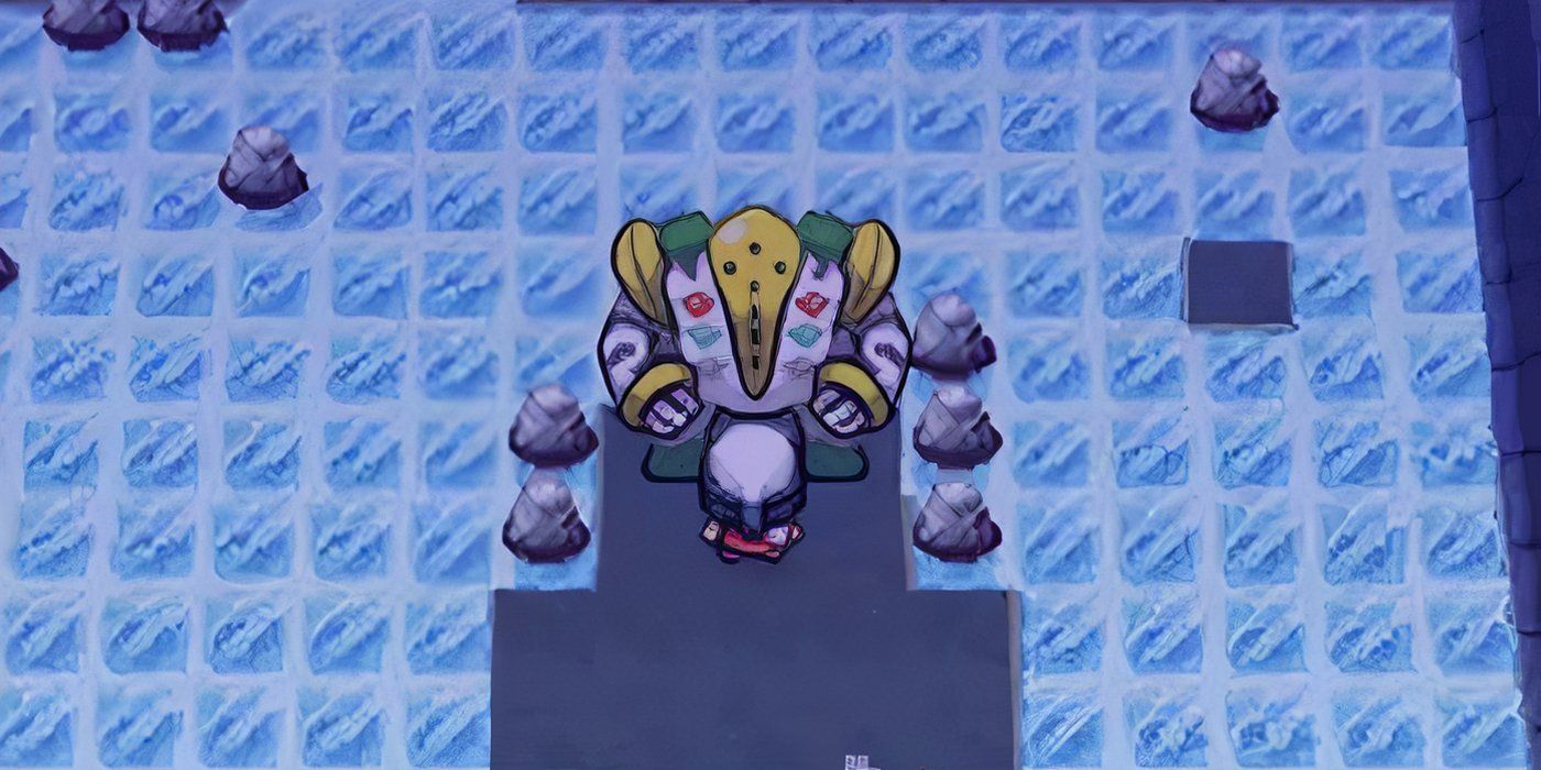 Regigigas no Templo Snowpoint, região norte de Sinnoh